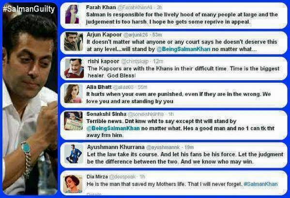 YadavSamta's tweet photo. "@WittyScoop: So guys what is ur stand for #SalmanVerdict? 

@BeingSalmanKhan @arbaazSkhan http://t.co/fnBeqwsOAN"