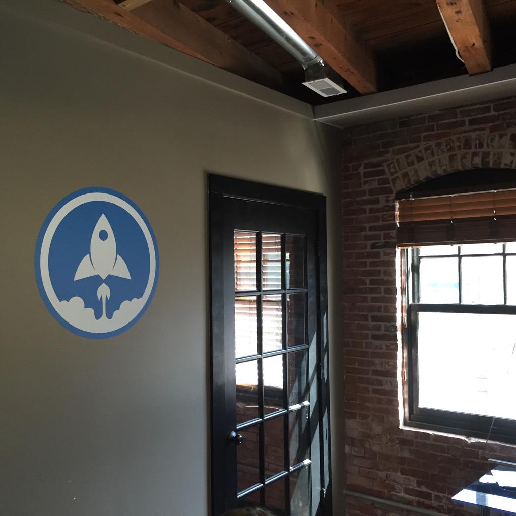 roark31337's tweet photo. @stickermule wall decals are popping at rocket insights hq. http://t.co/S7cJvtS1Ls