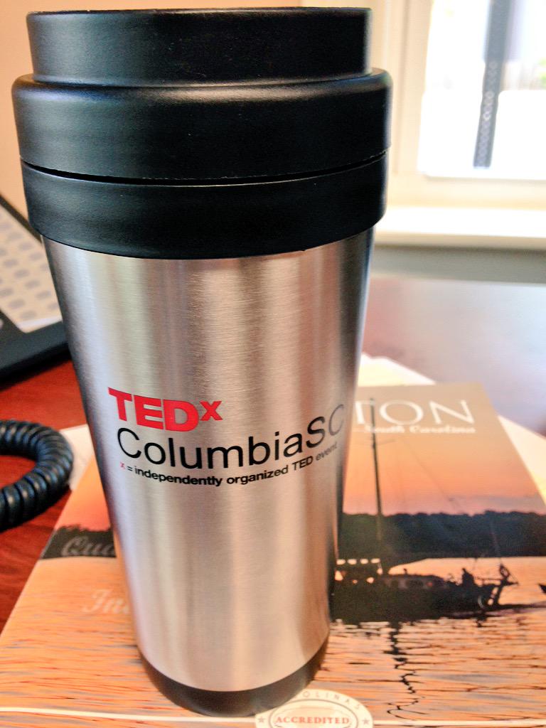 ConnorWatkins's tweet photo. RT if your @TEDxColumbiaSC thermos has been your 2015 certified daily coffee carrier. #motivated http://t.co/XRqYVmxpfS