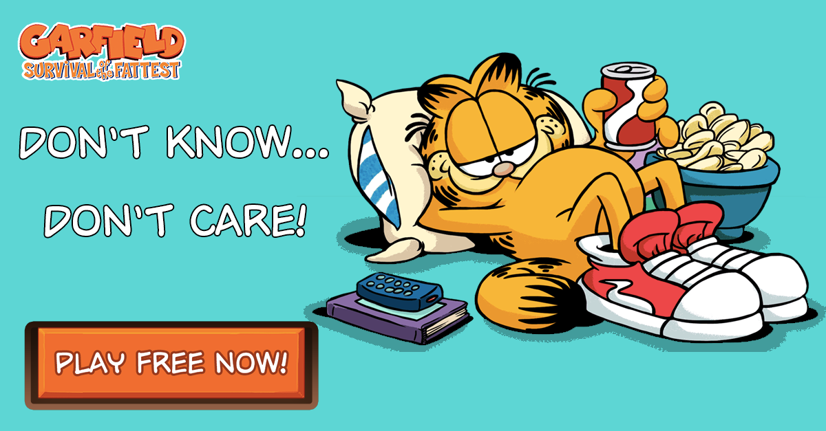 The only thing to care about in <a href="/PlayGarfield/">Play Garfield</a> is to keep me, <a href="/Garfield/">Garfield</a>, far from diet!
bit.ly/garfield-game