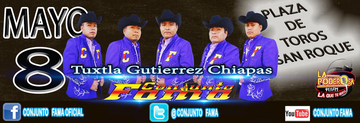 conjuntofama's tweet photo. este viernes nos vemos en Tuxtla Gutierrez Chiapas http://t.co/P85wD0d7E3