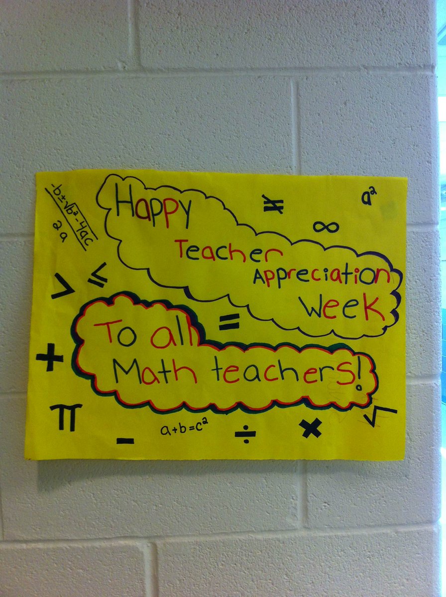 BulldogLife_WHS's tweet photo. Teacher Appreciation!!! #ThankATeacher #mathout http://t.co/1wf08Hbwn9