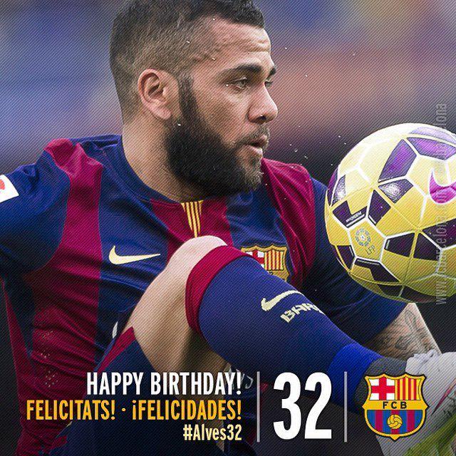Happy Birthday Daniel Alves wish success in life and in football !!! 