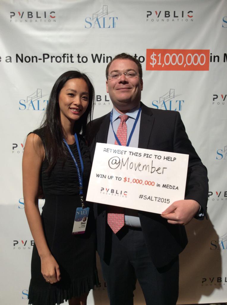 RT this photo by Friday 12pm PST 8/7 to help <a href="/Movember/">Movember USA</a> win up to $1,000,000 in media! #SALT2015