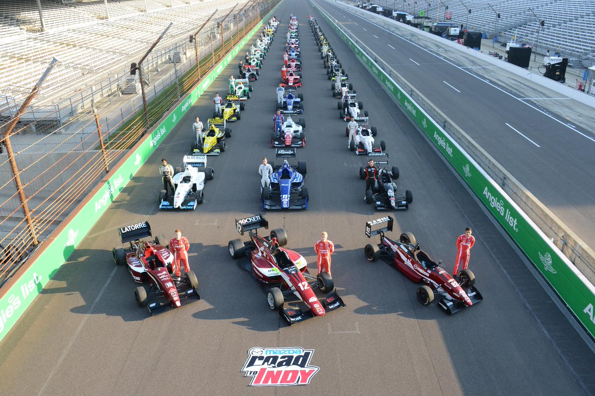 No auto manufacturer in the world can match this superb ladder system in racing. The Mazda Road to Indy. #MRTI