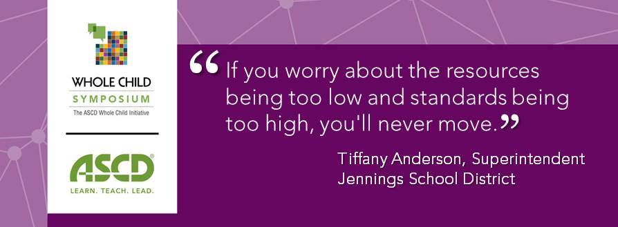 Let's not worry about resources being too low and standards being too high - Tiffany Anderson #WCS15