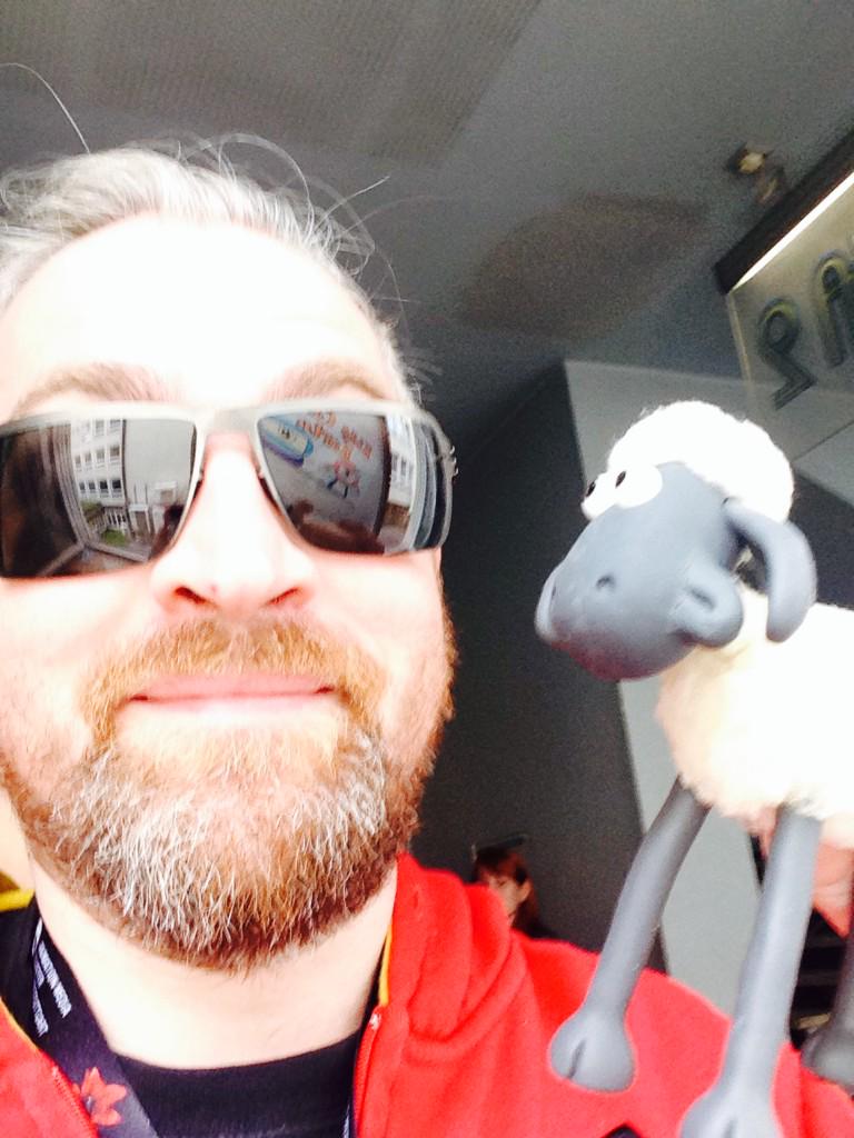 abductee_org's tweet image. selfie of me and the actuall Shaun the Sheep - How cool is that?! #FMX2015