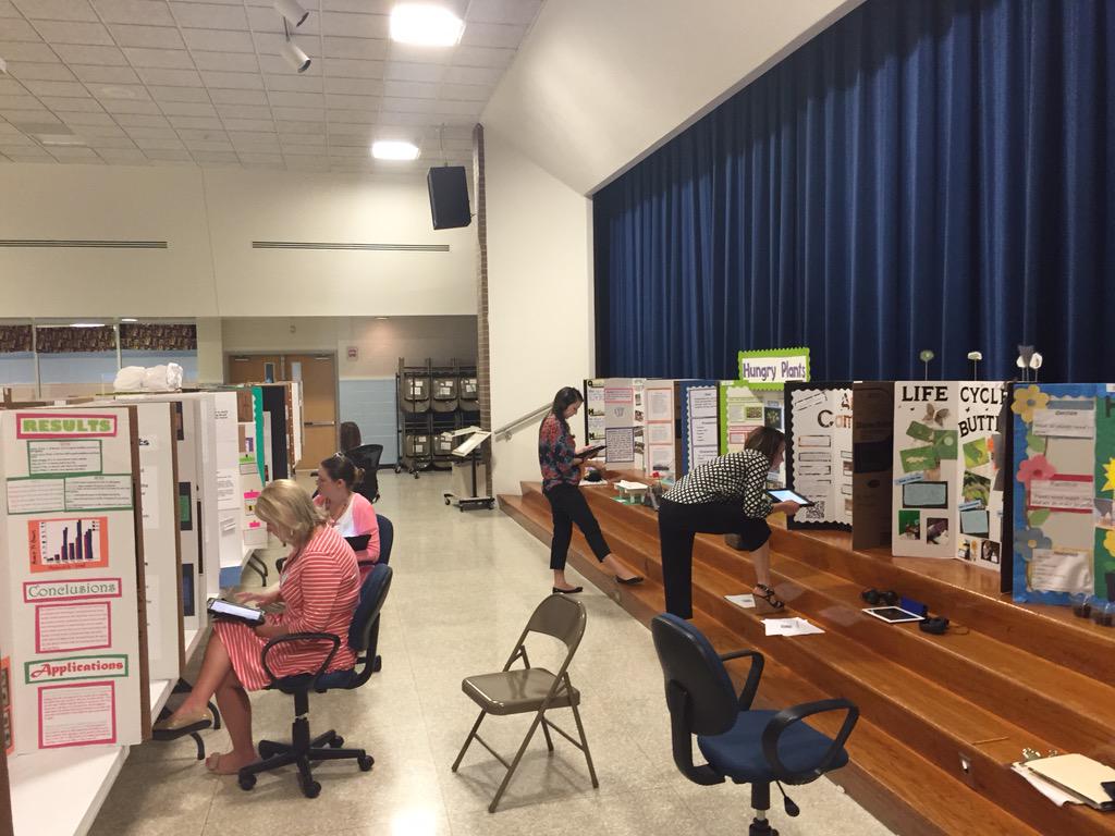 The Science Fair judges have arrived and have just started judging projects! Good luck to all participants!