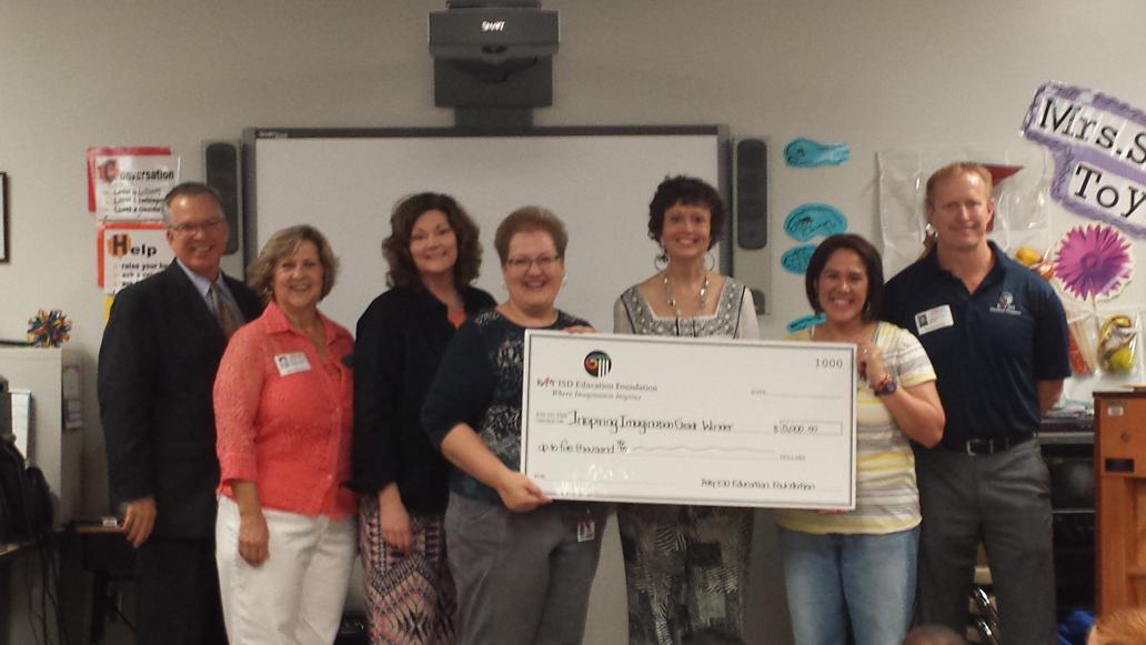 romicrider's tweet photo. KISD Education Foundation Grant presentation to Exley Elementary music  teachers. #katyisd http://t.co/2CHFeSJTK2
