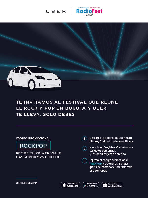 Una producción <a href="/evenprocolombia/">Evenpro Colombia</a> es el #RadioFest y para llegar o salir del festival, puedes usar <a href="/Uber_Col/">Uber Colombia</a>