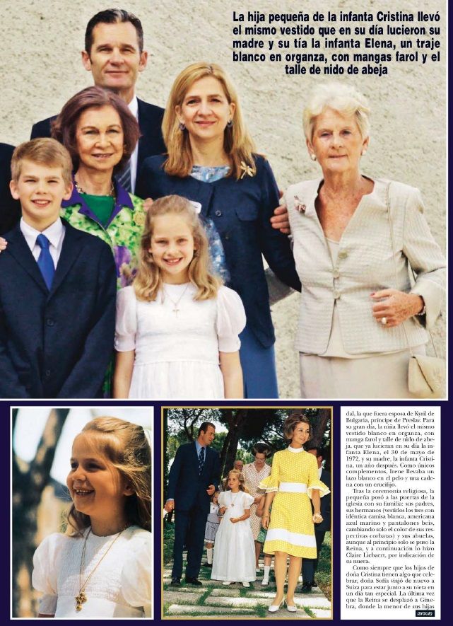 COMUNION DE IRENE URDANGARIN, HIJA DE LA INFANTA CRISTINA CEVFlXEVEAARS-y