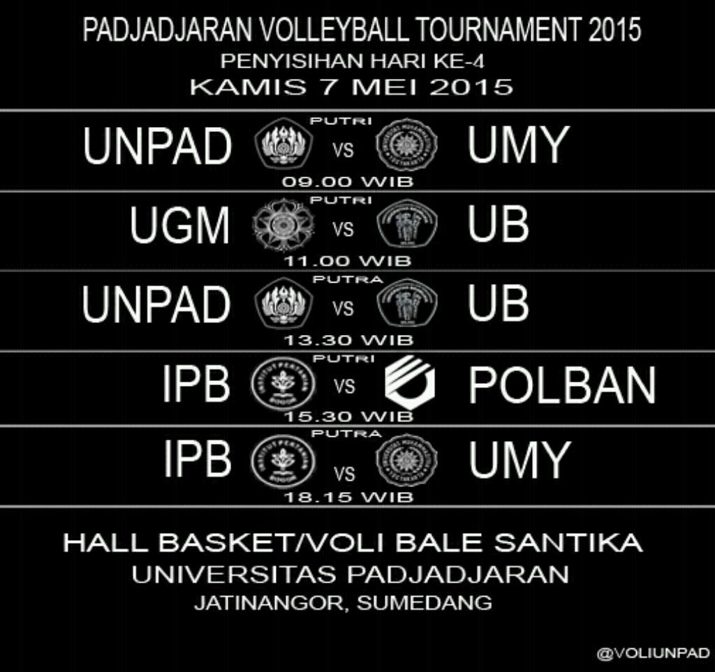jadwal pertandingan besok guys :) <a href="/VoliUGM/">Voli UGM</a> <a href="/UABV_UB/">BRAWIJAYA VOLLEYBALL</a> <a href="/EkuitasVolley/">Ekuitas Volley Club</a> <a href="/UKMVoliIPB/">UKM Voli IPB</a> <a href="/gavumy/">UKM Bola Voli UMY</a>