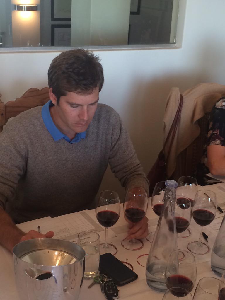 Which_Wine's tweet photo. Judges going through first flight @CathyMarston @JessicaSaurwein @WineLandSA http://t.co/4nVG7TebIH