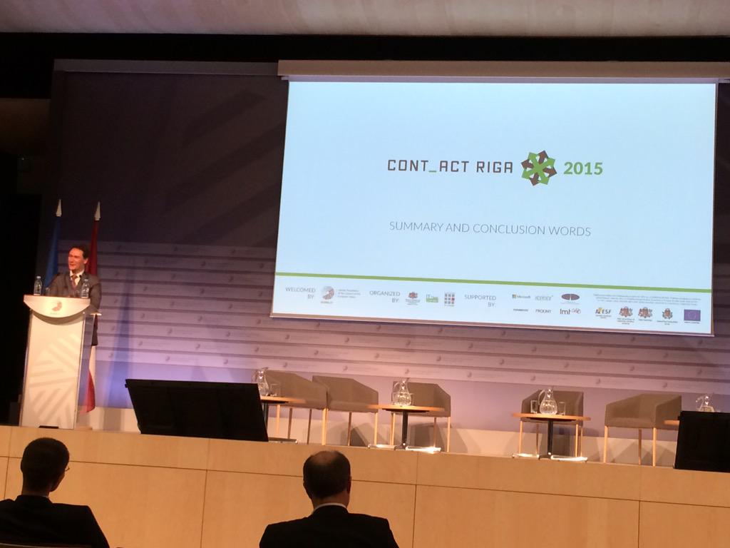 <a href="/Arnis_Daugulis/">Arnis Daugulis</a> summarising #takeaways from #con_actriga2015 Thanks @eu2015lv <a href="/VARAM_Latvija/">VARAM 🇺🇦</a> @LatviaITCluster