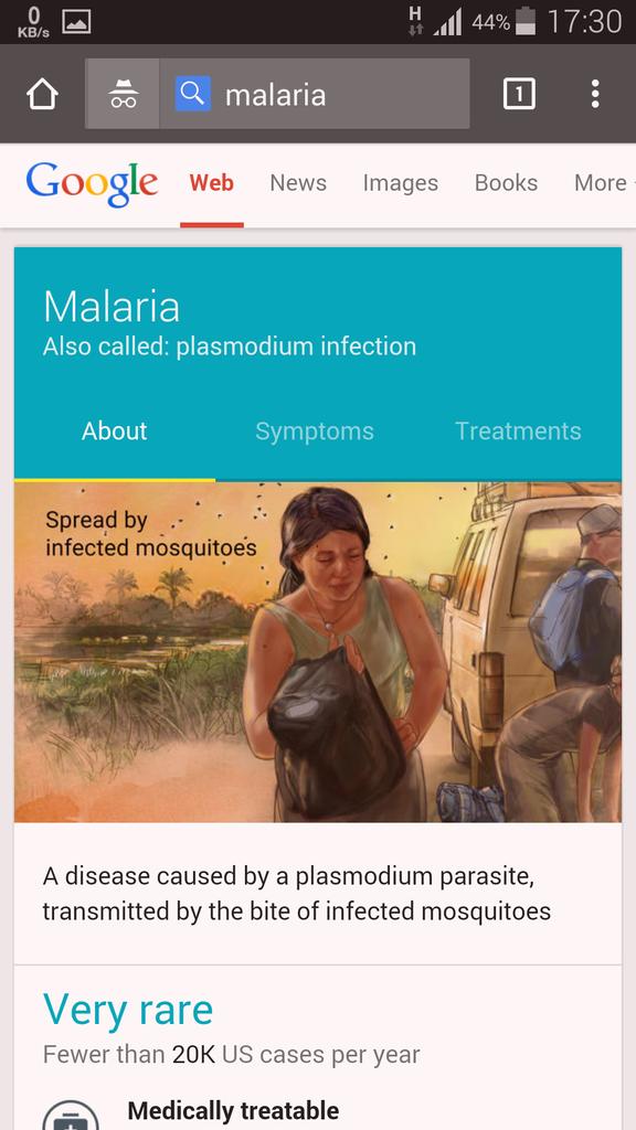 .<a href="/google/">Google</a> describing malaria as "Very rare" is gravely irresponsible -- esp when they know my location in uganda