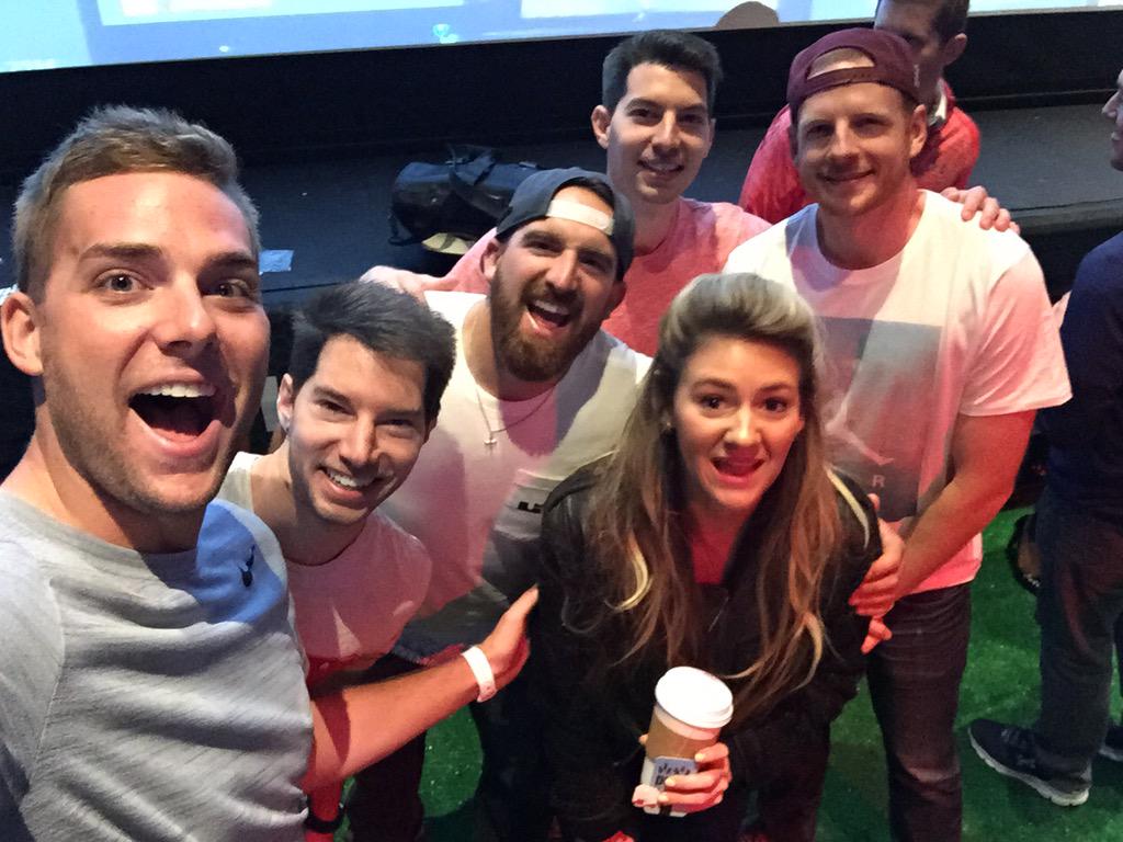 LiveLifeOrange's tweet photo. @DudePerfect you guys are perfect! Thanks for hanging out! @WhistleSports #WSNewFront http://t.co/u2aM7H7mmi