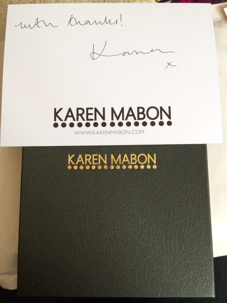 Always nice to come home to a beautiful @karenmabon box lying behind the door! #fashion #scottishdesigners #fbloggers