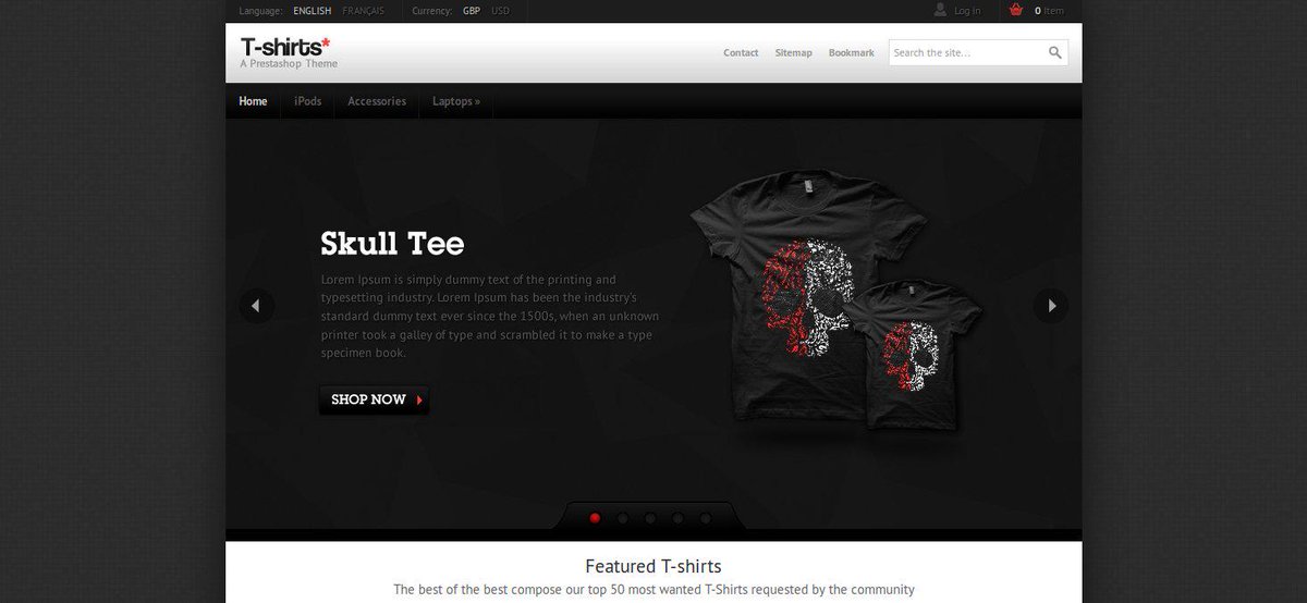 PrestashopThem's tweet image. T-shirts, Thème Prestashop T-shirt - prestashop-daily.com/theme-prestash…