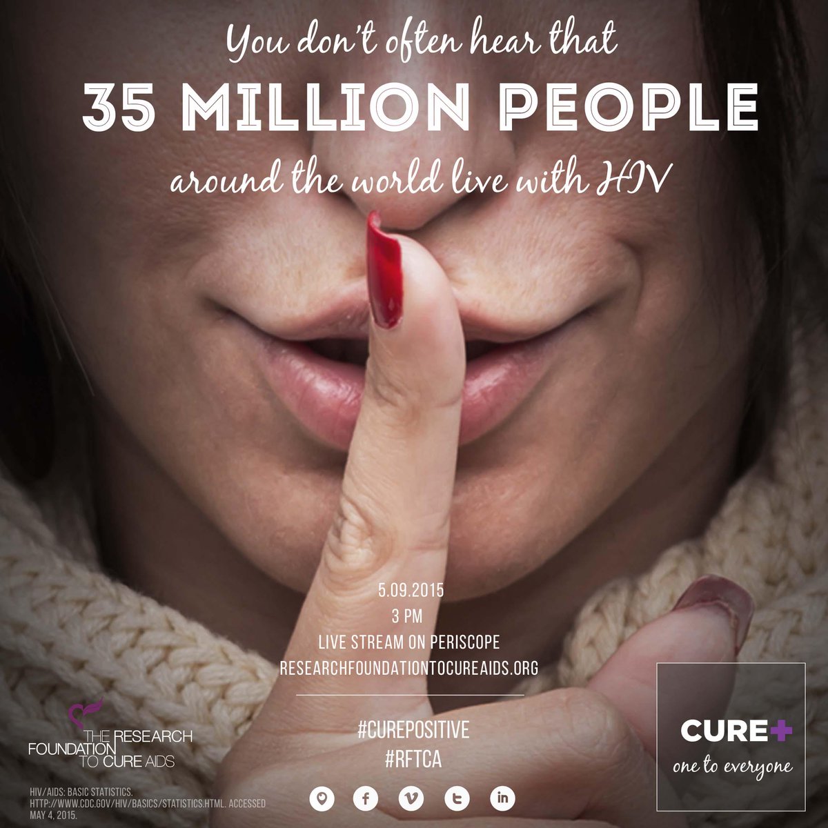 allisonceraso's tweet photo. 1 person cured of AIDS, but we won’t say cure until one becomes everyone #curepositive #RFTCA http://t.co/CF5LZ8PDzu http://t.co/Spzbn5JIGN