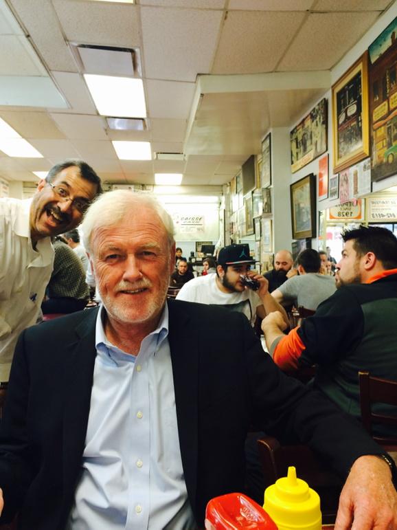 Bob in his favorite spot #swartz's #Montreal