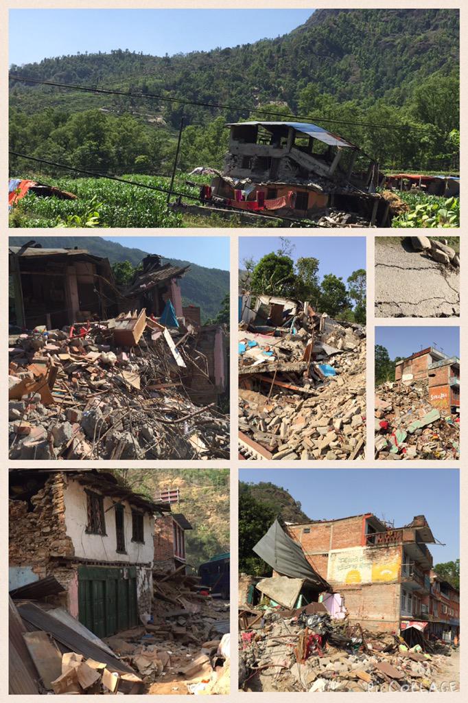 docvishalsawant's tweet photo. #NepalQuakeRelief #NepalQuake #NepalEarthquake - so much destruction #sindhupalchowk Thank you God 4 letting me help http://t.co/JiWcI6bFC0