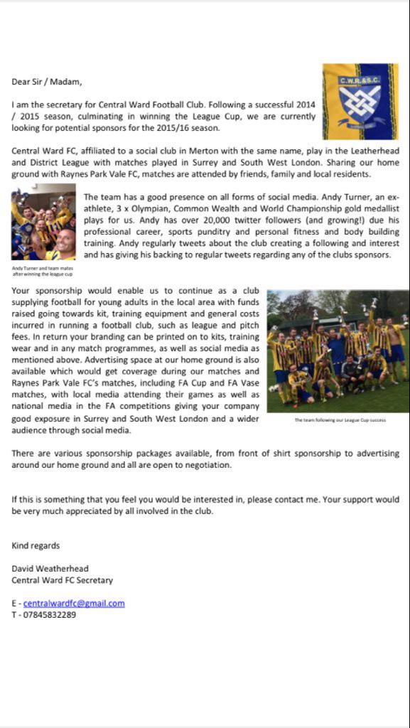 Central Ward FC (@thewardfc) on Twitter photo 