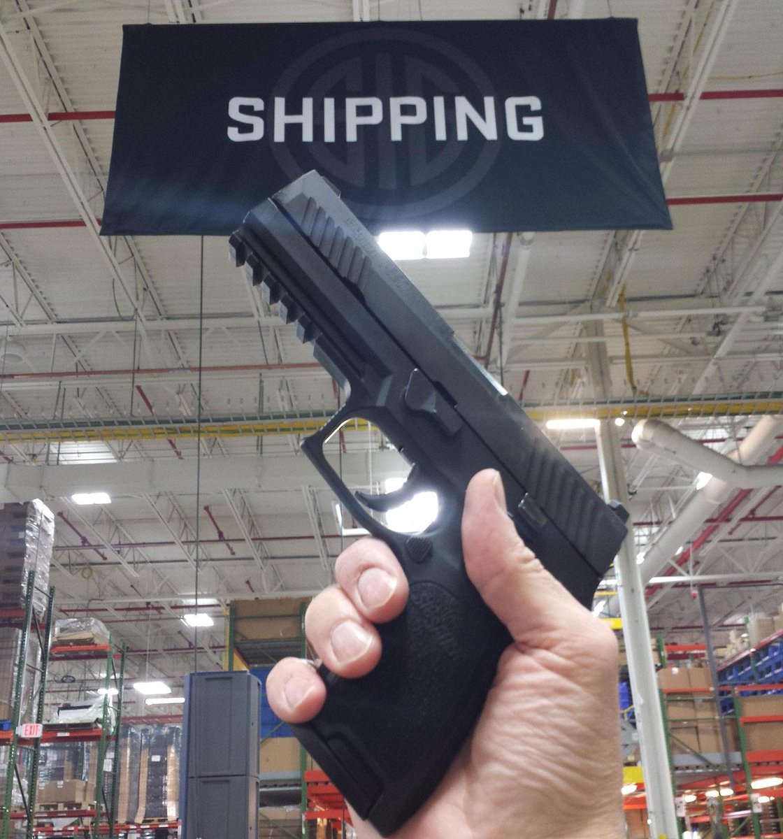 NOW SHIPPING: P320 in .45ACP, Full Size. Hello, sweetness! #P320 #45ACP