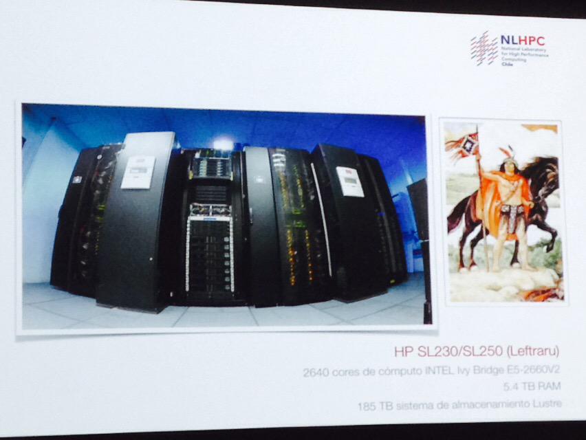 cemaggi's tweet photo. Y acá esta #Leftraru el 2do supercomputer mas poderoso de America Latina @Corfo @Red_REUNA #bigdata #smartChile http://t.co/81J3zg6aLD