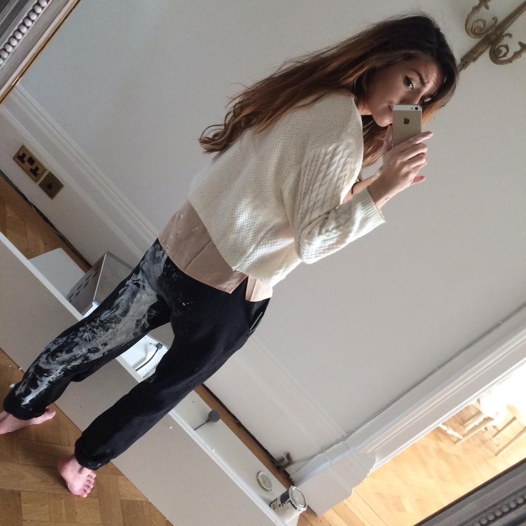 MarziaPie's tweet photo. Hey @pewdiepie I was working on the flat wearing your clothes. There was an accident. Pls don't kill me. Okay bye. http://t.co/RZR0IZqtsQ