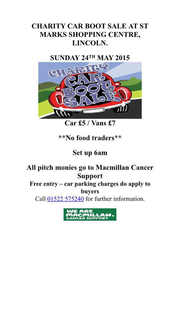 nikkinorth10's tweet photo. Please spread the word - RT as much as you can #carboot Sunday 24th May,St marks shopping centre  @studioLCR http://t.co/ZwXg9inrhu