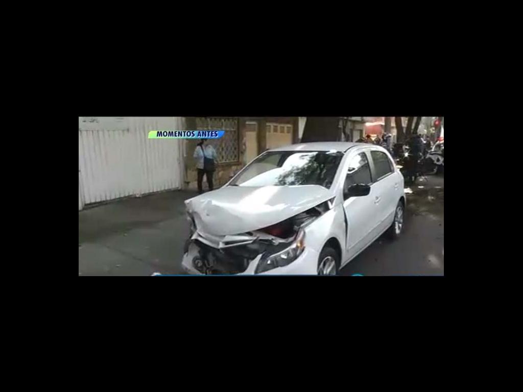 Un lesionado por choque de vehículos en la Narvarte 
goo.gl/chbSkB