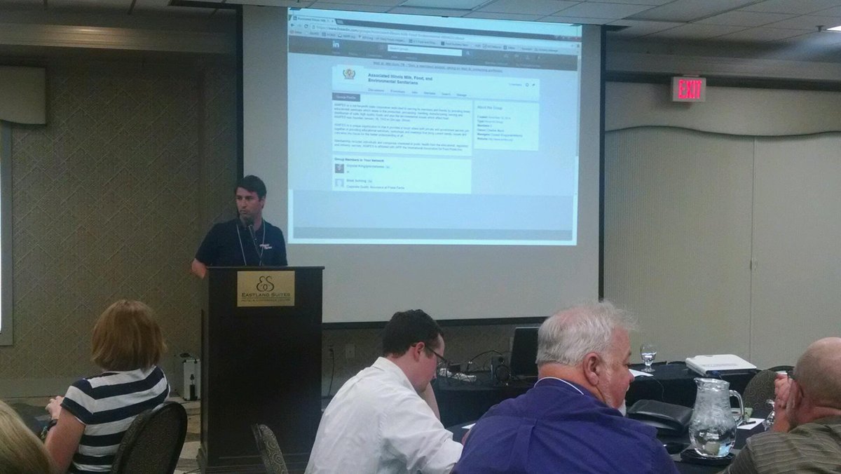 Prairie Farms' Charlie Mack introduces <a href="/AIMFES/">AIMFES</a> Social Media efforts to the membership. #AIMFES