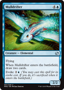 Literally the 1st guess after my last tweet got it. Presenting, the best  card in all of #MTGMM2015, Mulldrifter!