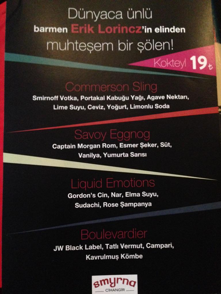 meleklerinpayi's tweet photo. Şu anda @SmyrnaCihangir da; JW Walker, vermut, campari ve kömbe?! Meraktayız http://t.co/U9gKaT3ePJ