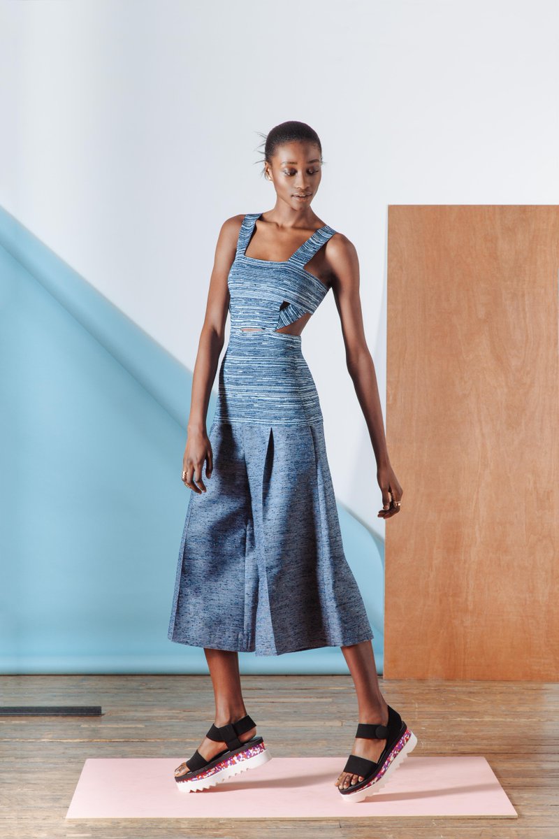 StellaMcCartney's tweet image. Wrap your body in stretchy jacquard strips from our #Spring15 collection,  as seen on @BrownsFashion