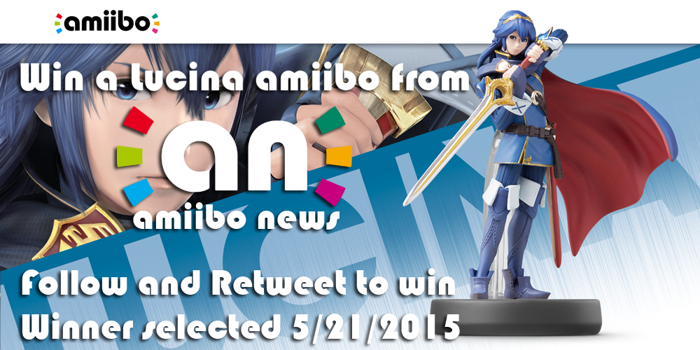 AmiiboNews's tweet photo. Win a Lucina amiibo from Amiibo News. Follow and Retweet to enter. Winner selected 5/21/2015. Good Luck! http://t.co/y0GGLjOsl4