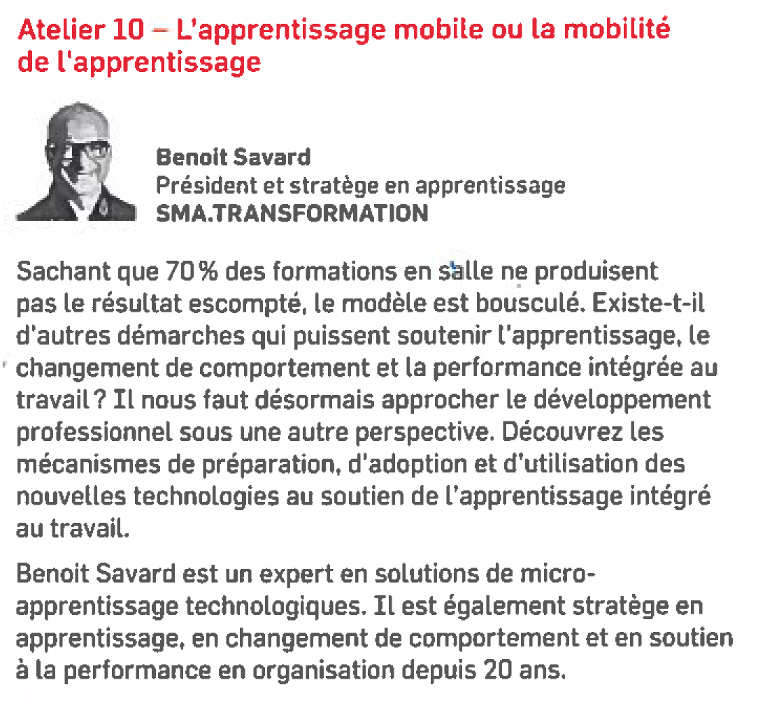 Je serai conférencier au Bootcamp Stratégies de formation le 11 juin 2015. @la_evenements #formation <a href="/smatransfo/">sma.transformation</a>