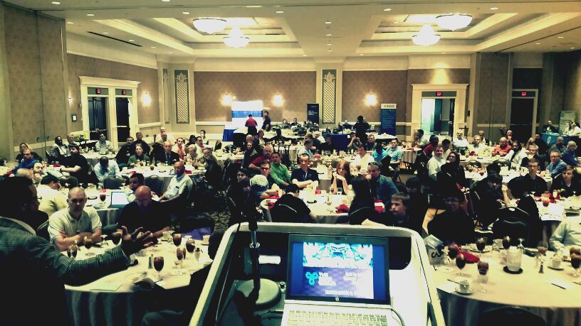 ithottopics's tweet photo. About to recognize our @CyberPatriot student team attendees #hottopics15 @jjx @johnmccumber @blackfalconsgh http://t.co/g98AITj03b
