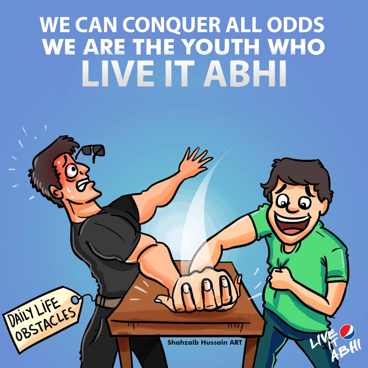 pepsipakistan's tweet photo. If you’ve got what it takes to #LiveItAbhi then retweet and tell us http://t.co/ElwYuuLvCf