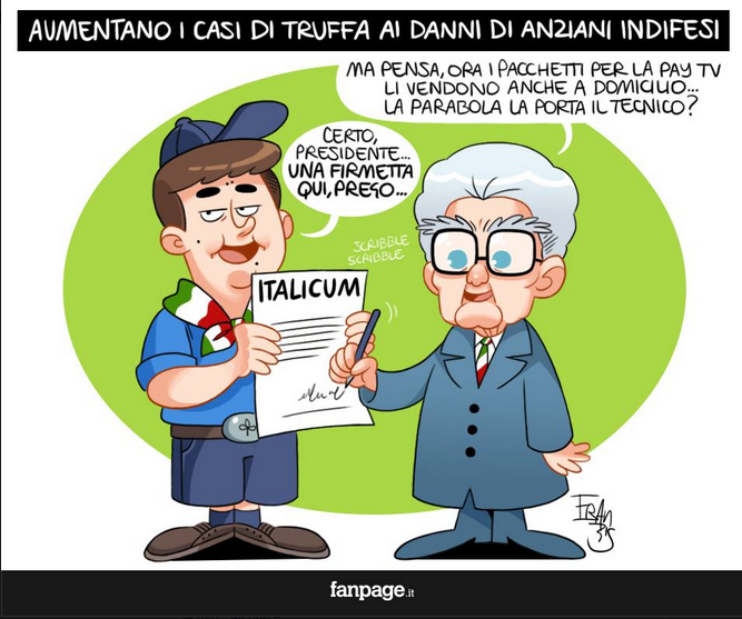fanpage's tweet photo. Pacchetto #Italicum http://t.co/oyQukReUcl