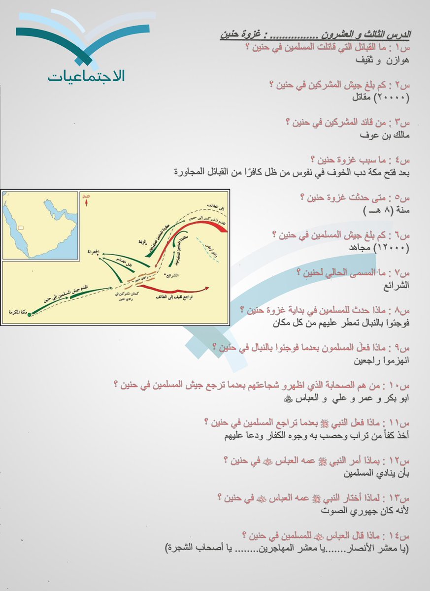 s_studies71's tweet photo. الدرس الثالث والعشرون...............غزوة حنين http://t.co/ar344CRwNk