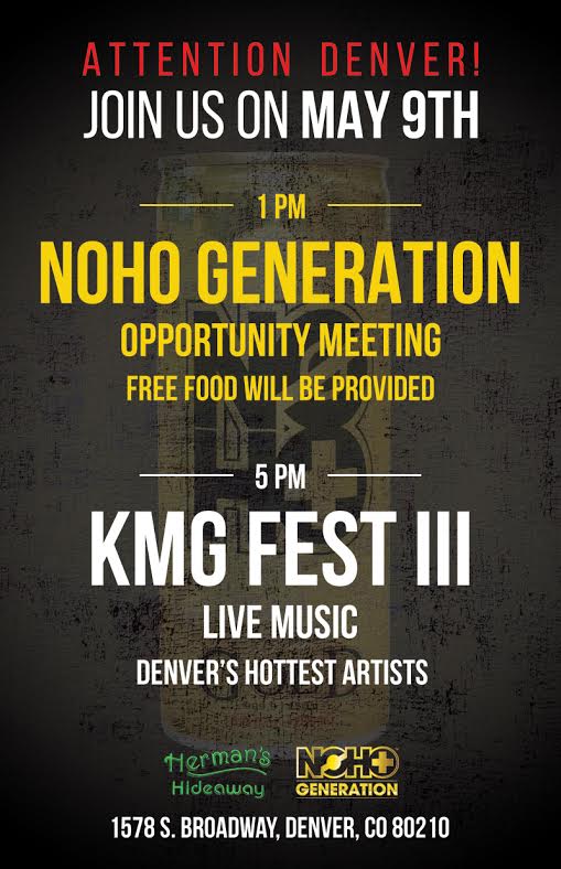 NOHOgen's tweet photo. #denver! join us at #hermanshideaway on #may9th with #KMG and #nohogen #colorado #livemusic #nohodrink http://t.co/NgH0eJS8HF