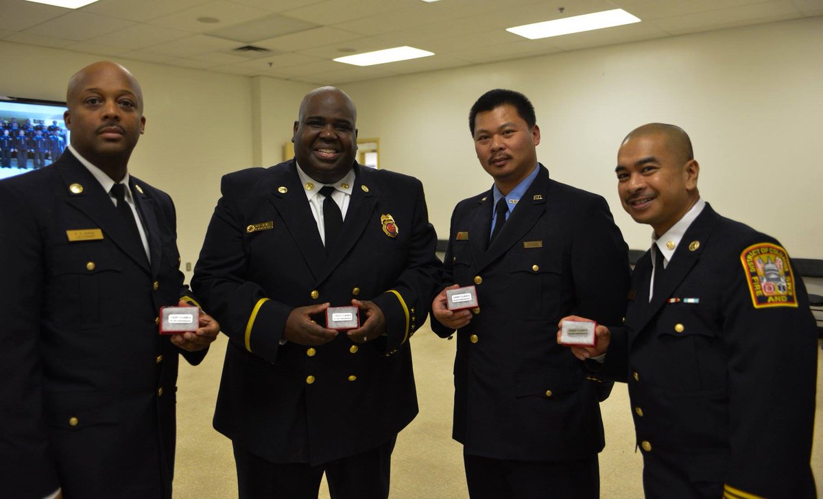 Lt. Kevin McRae (far left) honored with members of Class 4 at Cadet Anniversary Ceremony in December.