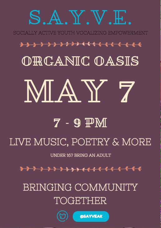 TheVinylFloors's tweet photo. Playing at Organic Oasis tomorrow in an event being put on by @SAYVEAK ! Stop in if you can! http://t.co/En5u6xHyYQ
