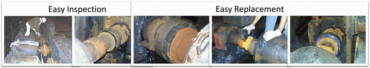 EZ inspection EZ change. Ingenuous solution for tire #couplings failures on #steelmill tables goo.gl/Mbrl6m