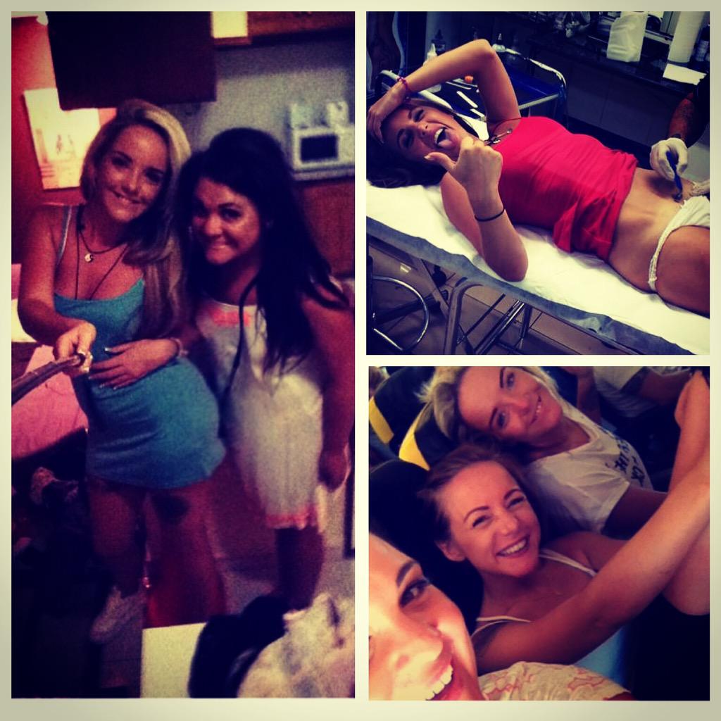 AmyIsabellaW's tweet photo. Tenerife 2014 memories ☀️
&amp; YES... Bethan did get the word CUNT tattooed on her stomach ✋🏼😂 http://t.co/wW40njRt7e