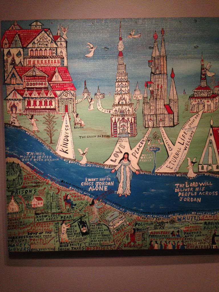 bellab2015's tweet photo. This painting was really interesting today at the American Art museum! I esp. liked the use of words! #dcskylion http://t.co/q7q6Cr0cSj