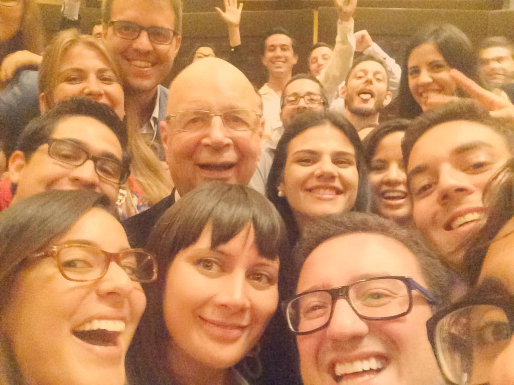 michelleAC1's tweet photo. Amazing selfie with Prof Schwab - Chairman @wef to end an amazing 1st day thank you @aithamza and Murray #ShapersLA http://t.co/djuhtyJMLG