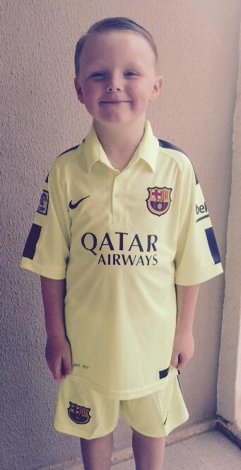 barnesyp24's tweet image. @FCBarcelona biggest fan tonight! #CharlieBarnes #cheddered #ChampionsLeague
