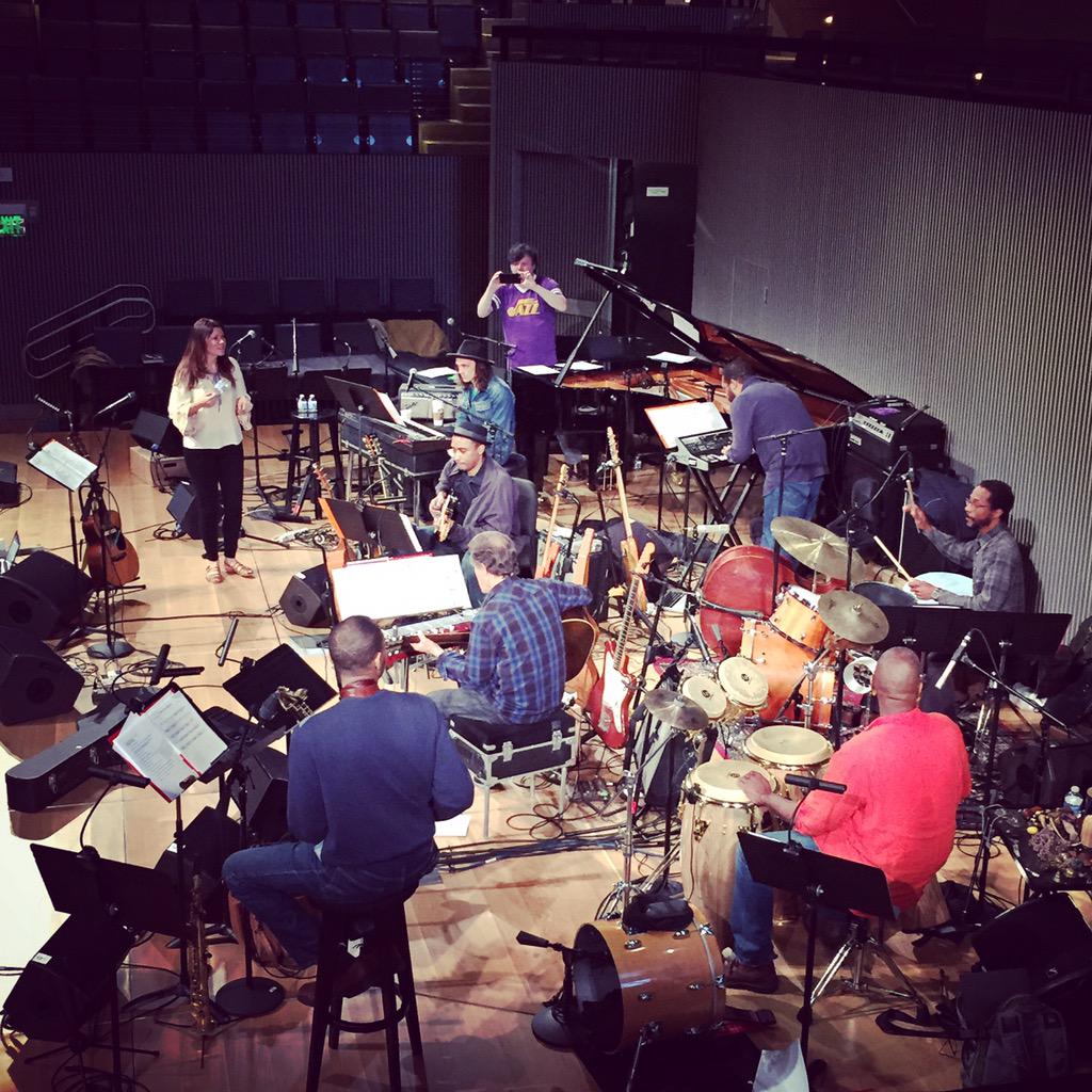 SFJAZZ's tweet photo. Brian Blade + Jon Cowherd rehearsing the house band for #SFJAZZgala 2015 Honoring #JoniMitchell this Friday, May 8th! http://t.co/ANH3HiCLGy